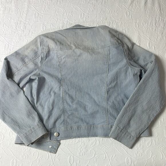 NWT Nine West Stripe Denim Jacket Size Medium - Picture 6 of 6